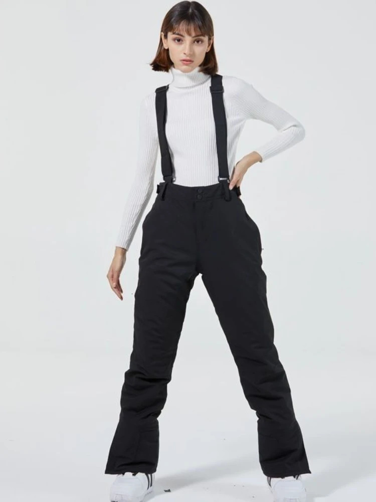 Winter Plus Size Ski Pants Men Women Relaxed Fit Thermal Insulated Windproof Snowboard Trousers with Adjustable Suspenders 251107