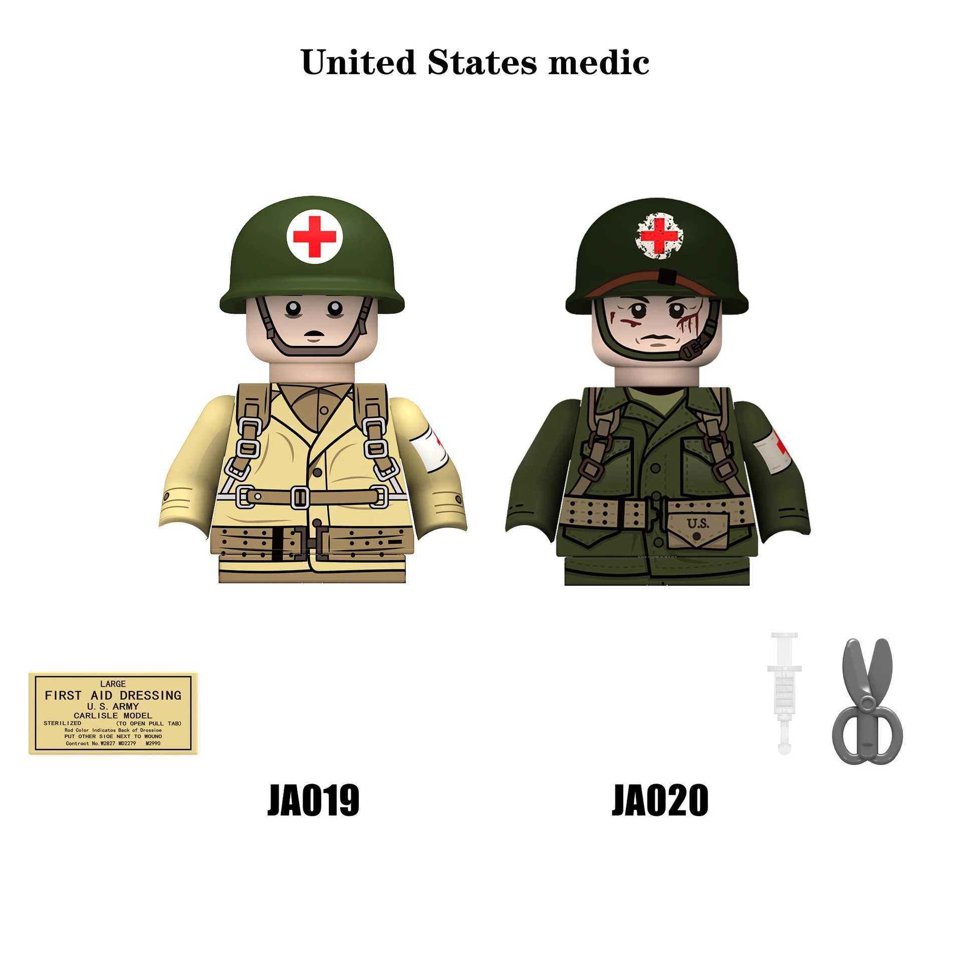 Moc Ww2 Military Mini Picture German Medical Tank Troop Explosion Machine Gun Childrens Block Toy Gift Boys and Girls New Juguetes X250409