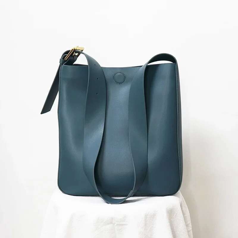 2024 Solid Color Fashion Cowhide Leather Shoulder Bag For Casual Ladies Crossboday Bags Designer Famous Brand Women Totes