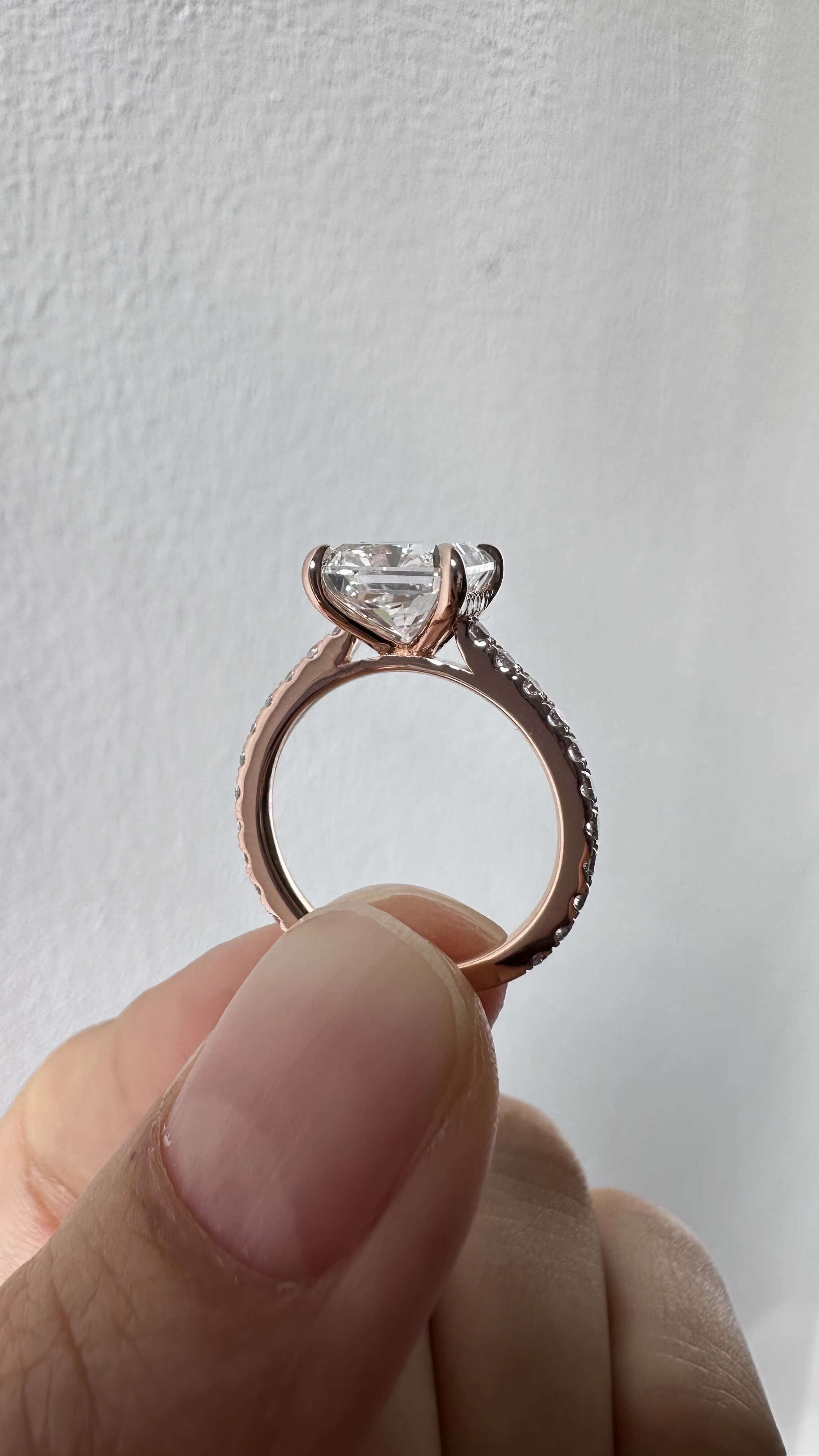 3ct DEF VS-VVS Radiant Cut Lab Diamond Engagement Ring With Hidden halo Sparkly Proposal Ring 100% Handmade Customize