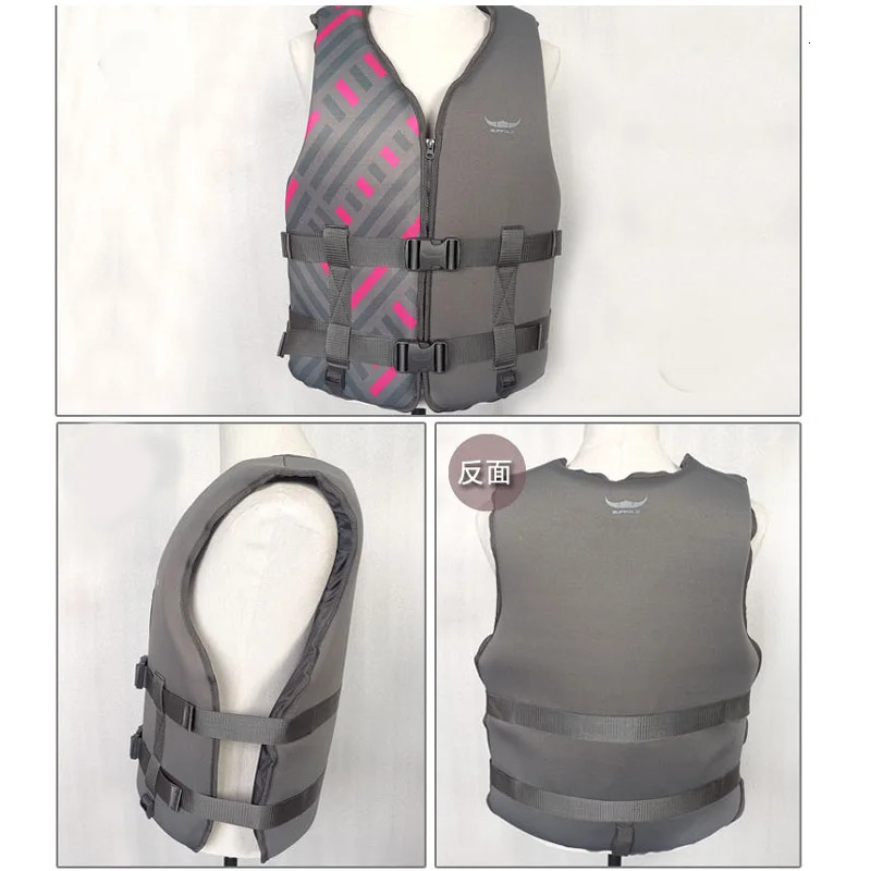 Neoprene childrens and adult life vests boating and drifting water skiing safety jackets snorkeling swimsuits sizes S M L XL 2XL 250409