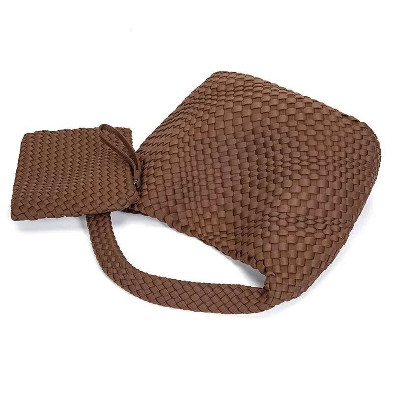 Street Photography Handmade Woven Diving Material Waterproof Large Capacity Shoulder Versatile Mother And Child Underarm Bag