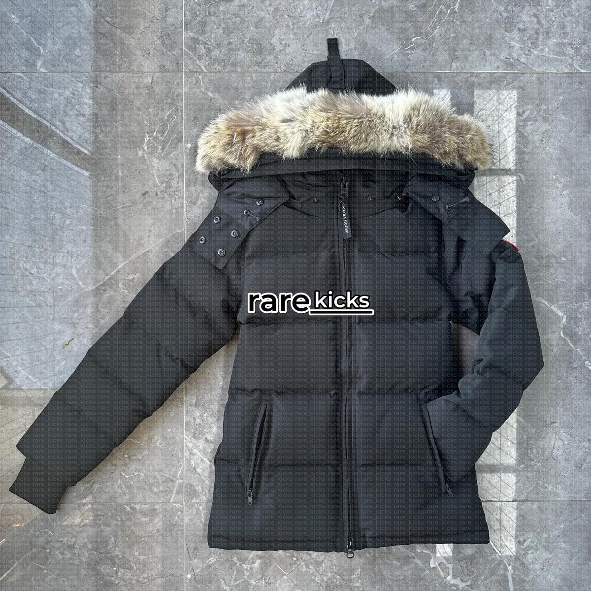Canada Womens Puffer Jackets Designer Down Jacket Winter Parka Coat Real Wolf Fur Outdoor Wyndham Windbreaker Outerwear Removable Hooded Luxury jacket XS-2XL