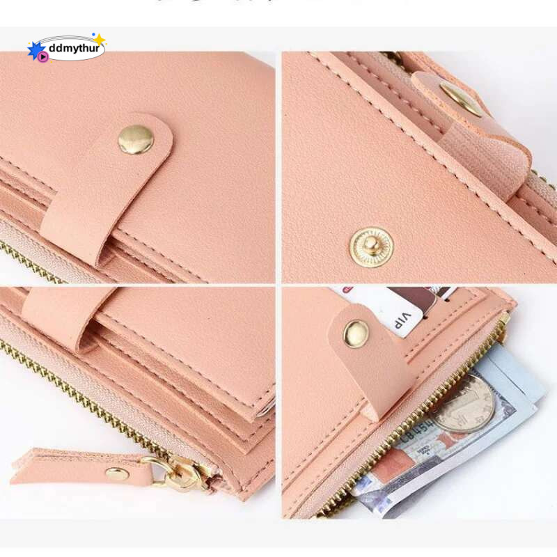 Fashion PU Leather Purse Small Cute Wallet Change Coin Pouch Mini Zipper Clutch Bags Multi-card Holder for Men and Women ddmythur