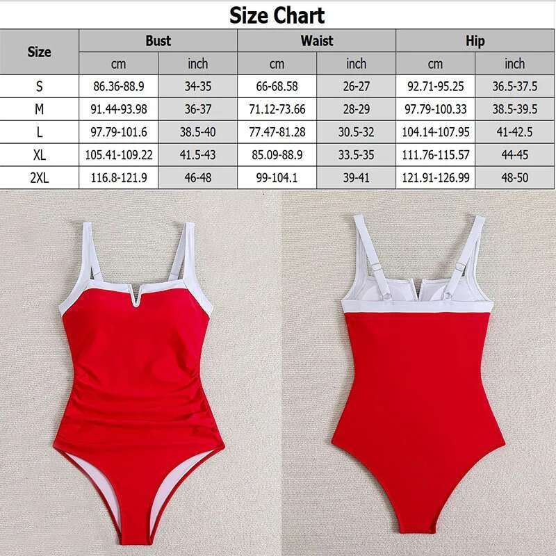 One-piece Swimsuit Women 2025 New Fashion Push Up Swimwear Ladies Sexy Contrast Bikini European and American Summer Beachwear