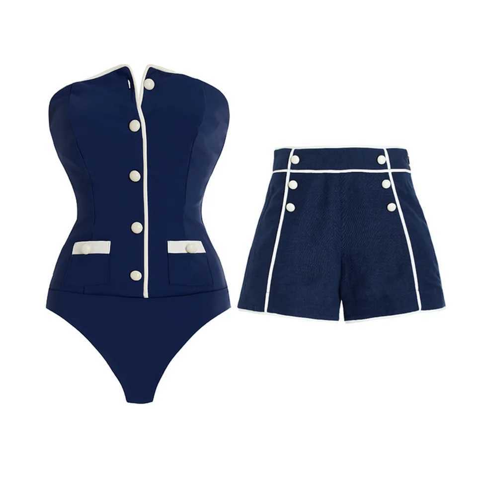2025 one-piece swimsuit trend swimsuit with lid womens swimsuit black swimsuit swimsuitXJ250408
