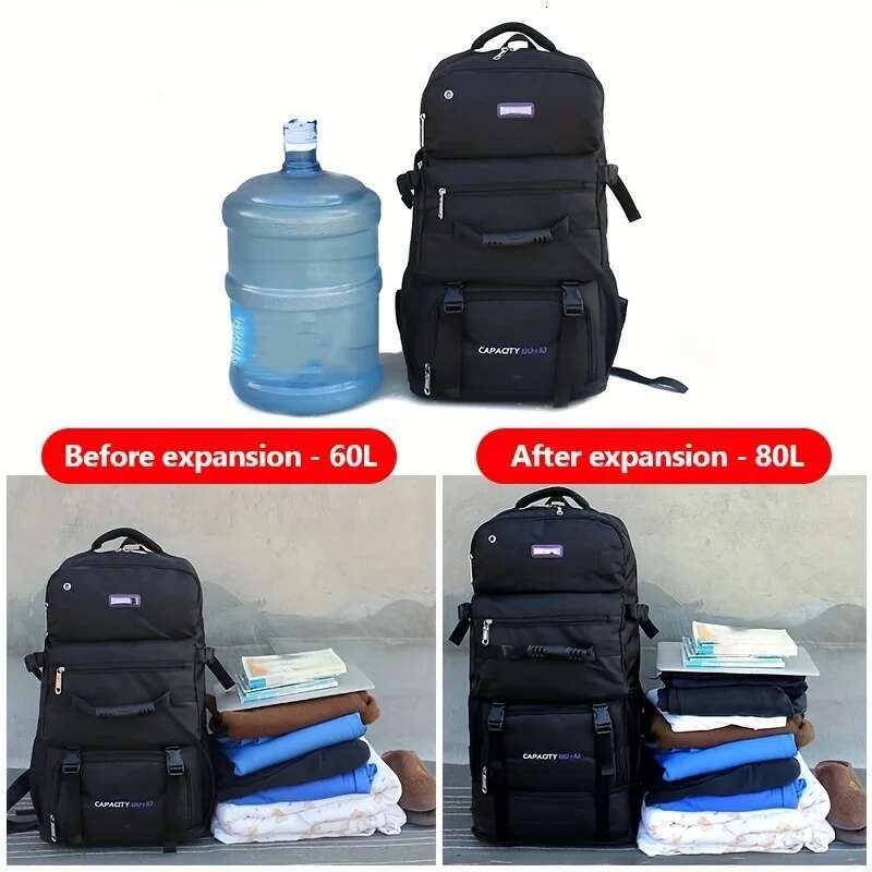 60L 80L Travel Bag Men's Women Large Capacity Climbing Backpack Outdoor Camping Duttle Lage Handbag Trekking Backpacks Hiking