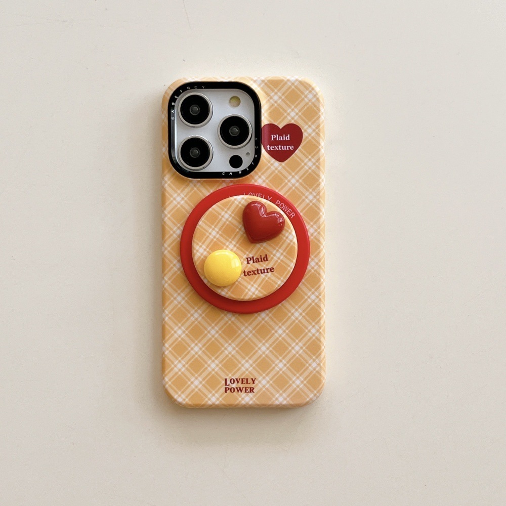 Plaid 3D Stand Origami Phone Case Compatible with iPhone 16 Pro Max Shockproof iPhone 15/14 Pro 13