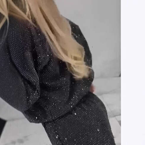 Autumn Winter Hot-Selling Women's Clothing Starry Sky Full of Stars Long-Sleeve Round Neck Loose Top Drawstring Wide-Leg