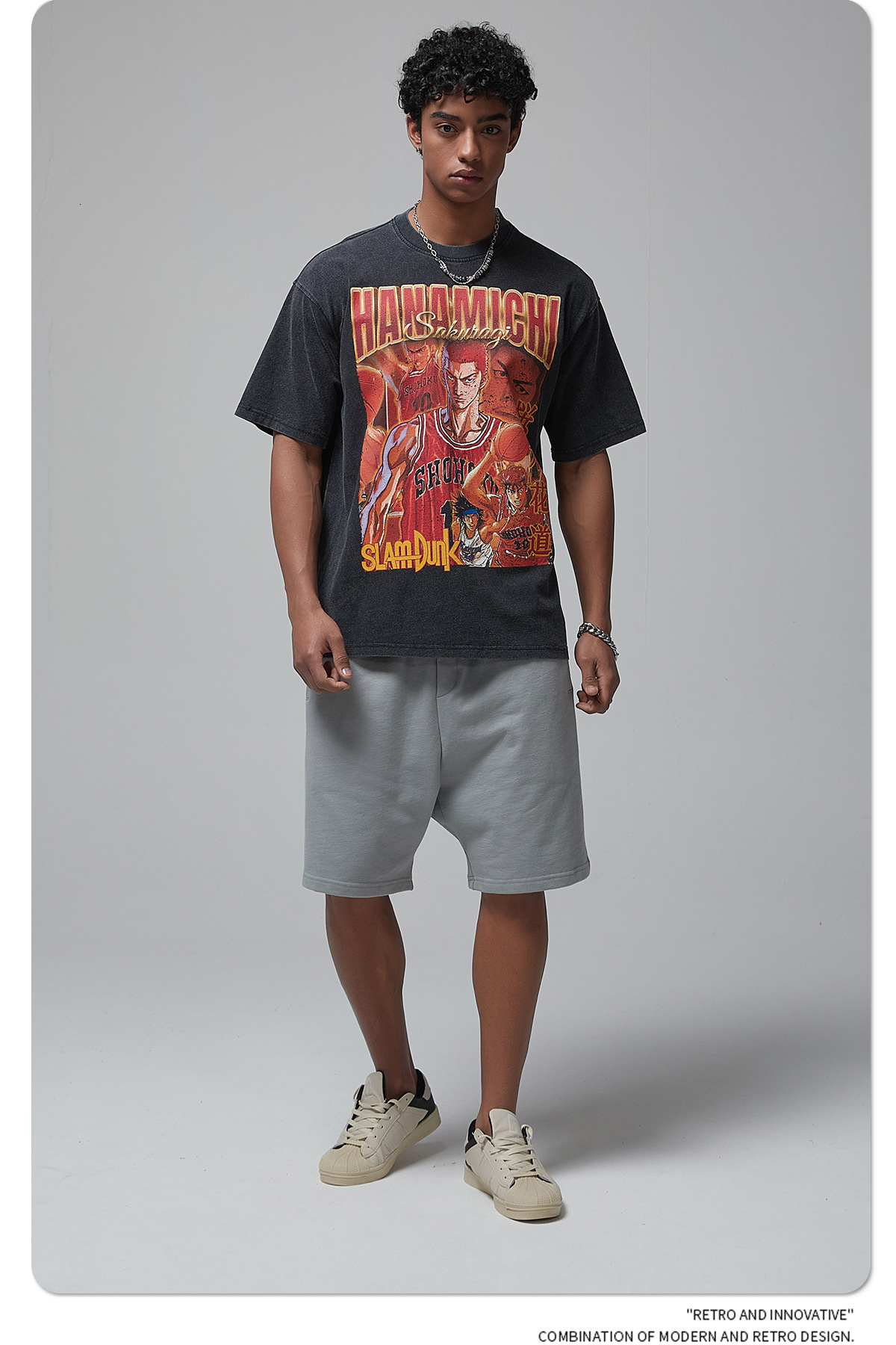 Men's Wear | 2025 Spring/Summer New Product Oversize Loose Printed Washed T-shirt American Trendy Brand