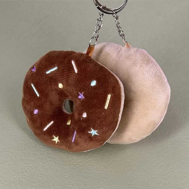10cm cartoon cute simulation donut plush toy pendant keychain cute pocket pendant charm car keychain decoration Kaii giftXJ250409