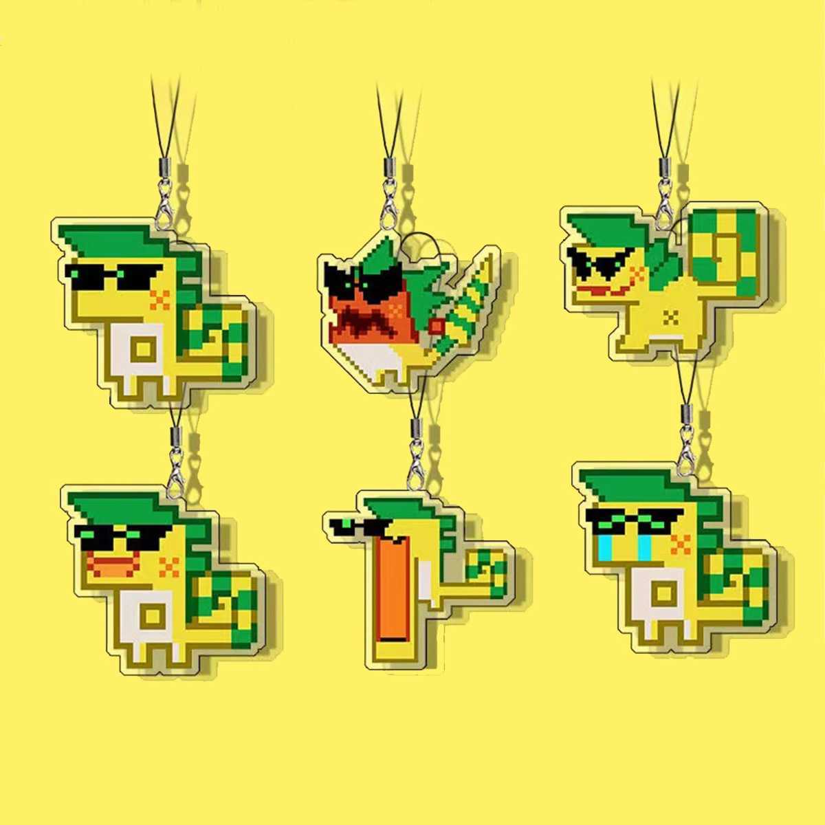 Cute Genshin Kuhul Aj resin keychain mens creative green dragon car keychain young girl bag pendant jewelry N876XJ250409