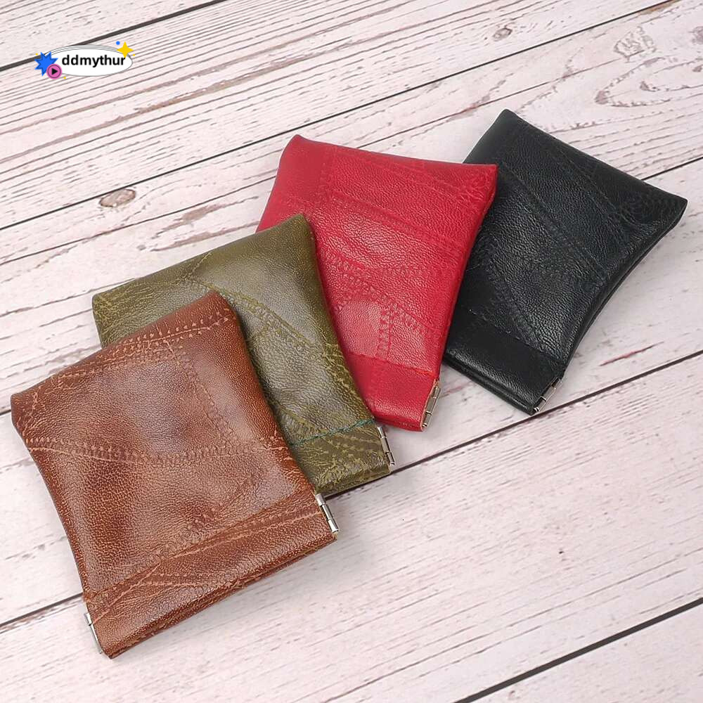 Mini Portable Coin Purset Men and Women'S Wallet Headphone Storage Bag PU Leather Change Money Pouch Card Holder Stylish ddmythur
