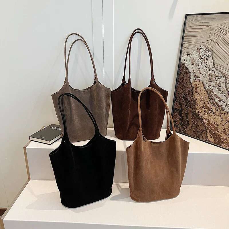 Retro PU Leather Shoulder Bags For Women Winter Y2k Korean Fashion Trend Female Tote Bag Lady Big Handbags