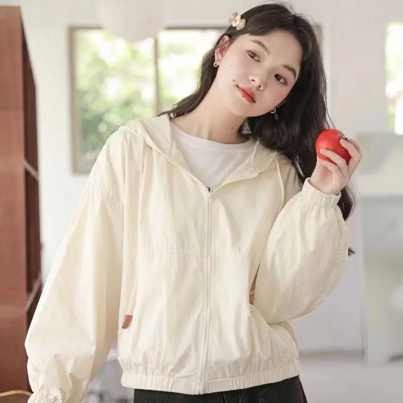 Summer Milk Almond Gough Coat Thin Breathable Clothing Korean Version Loose Edition 250409