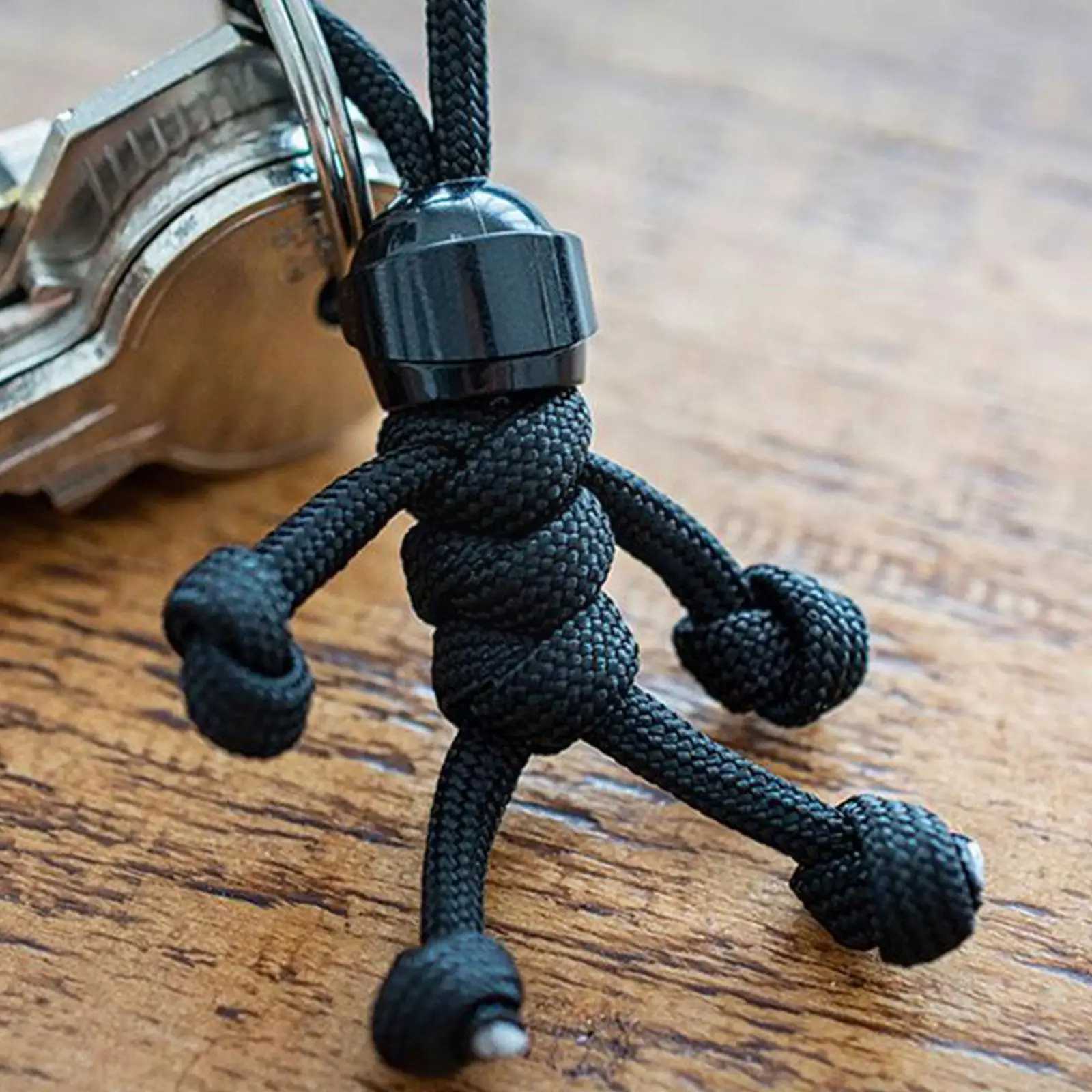 Handmade building block keychain bicycle helmet pendant bag rope woven keychain Paracord backpack doll suspension Bud Pendan I8N5XJ250409