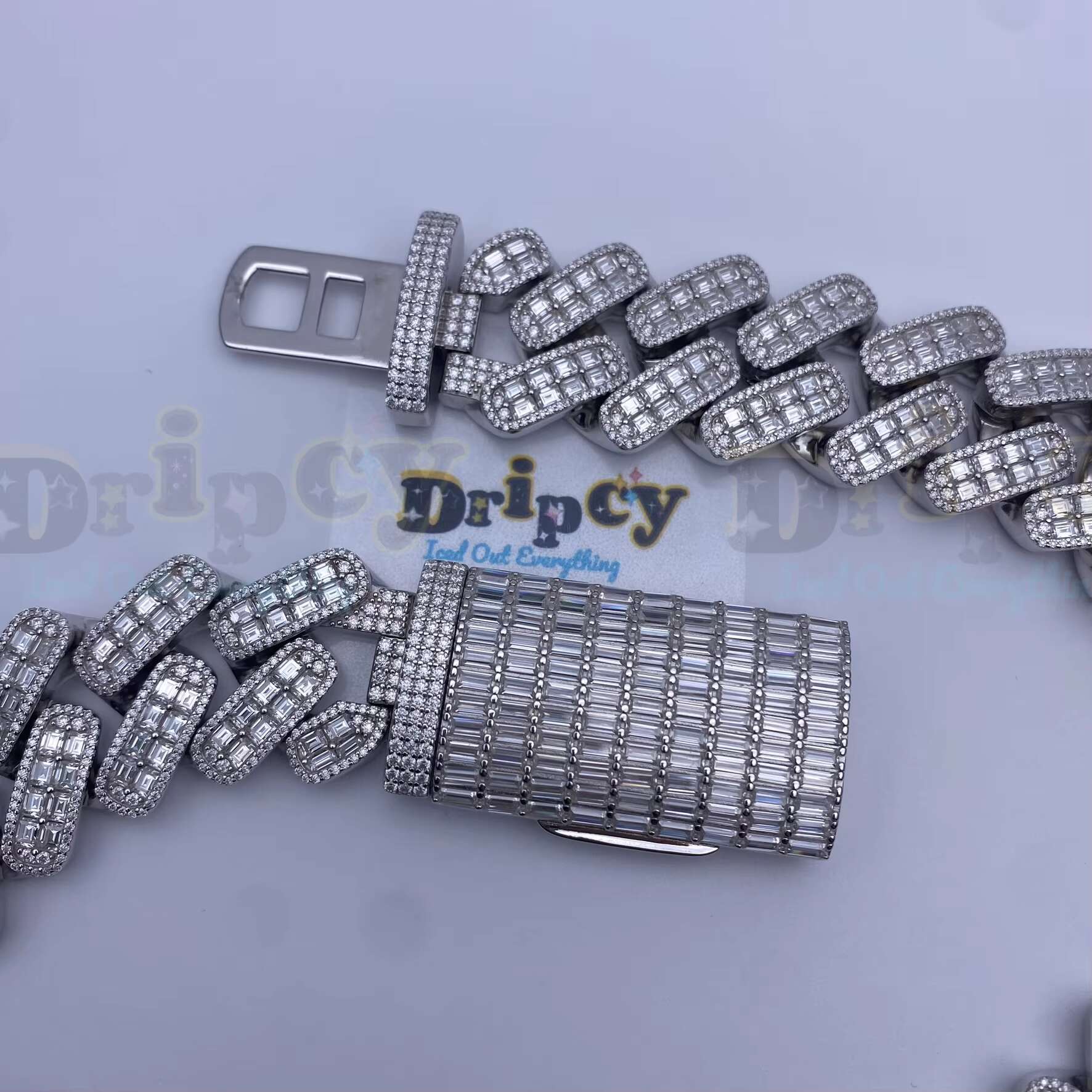 Moissanite Vvs1 d Colour Cuban Link Chain Real Iced Necklace Hip Hop Pass Diamond Test