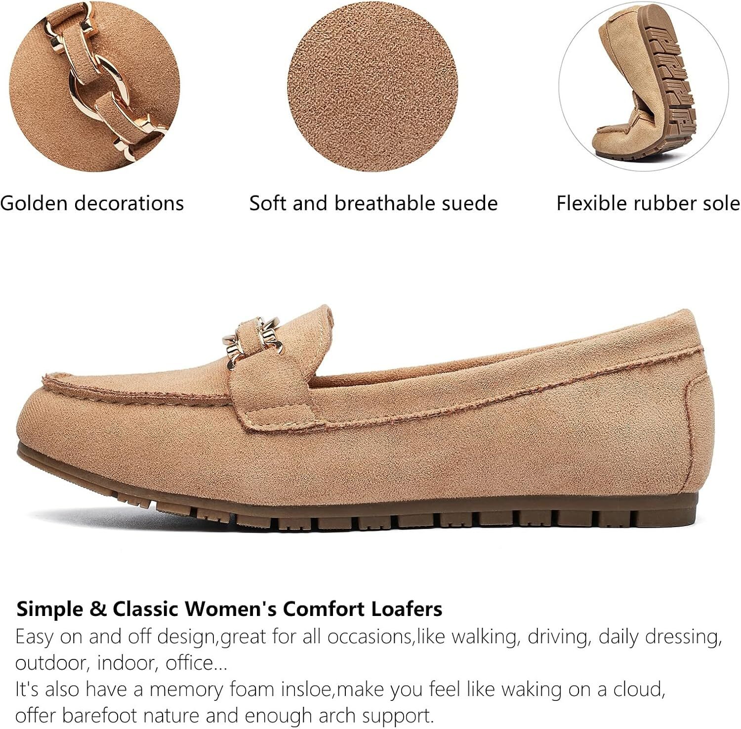 Ladies' loafers, business casual shoes, comfortable and lightweight, penny loafers, one foot work flat shoes