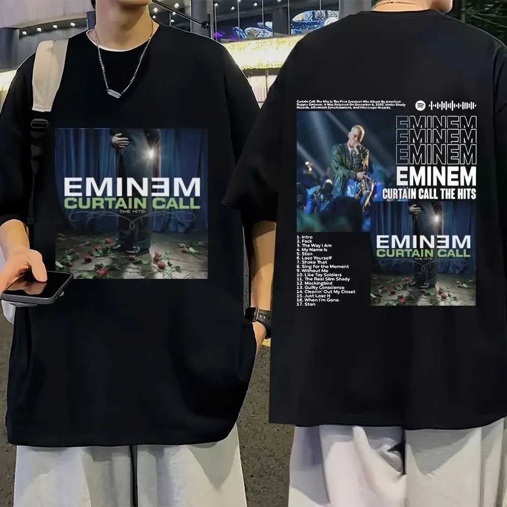 Rap singer Amus music album T-shirt world tour gift for fans graphic T-shirt mens retro oversized classic T-shirt streetwearXJ250409