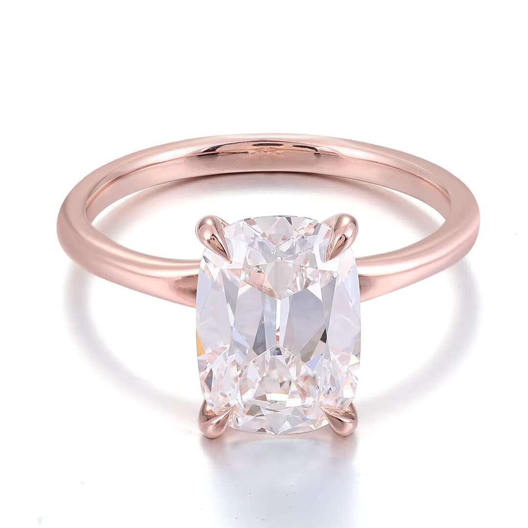 Popular 3ct DEF VS OMC Cushion Lab Diamond With IGI Certificate Moissanite Ring for Women in Silver 10K 14K 18K Custom Ring