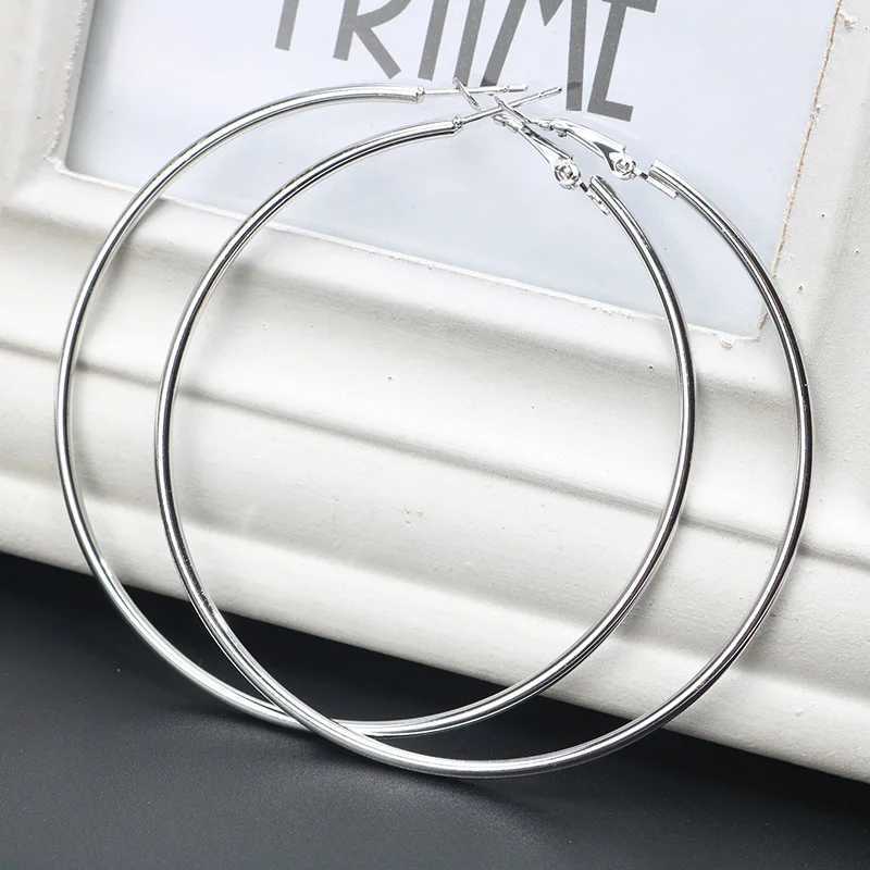 Fashion Big Ring Earrings Large Smooth Round Earrings Basketball Brincos Celebrity Brand Ring Earrings Womens Jewelry Oorbellen Z250408
