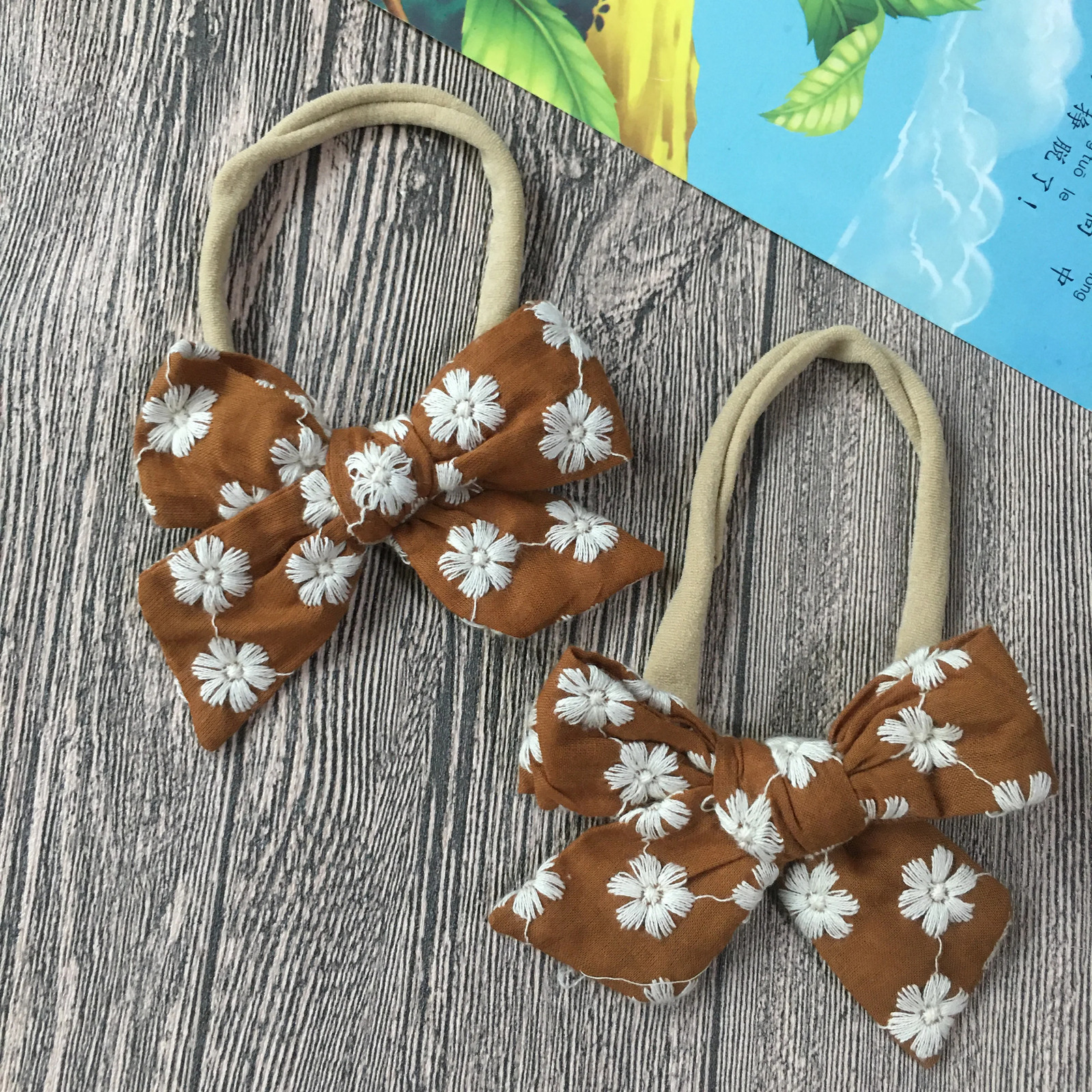 Baby Girl Bow Hair 3.5-inch Sweet Fashion Cotton Headband Childrens Classic Bow Hair 30 pieces/batch 250409