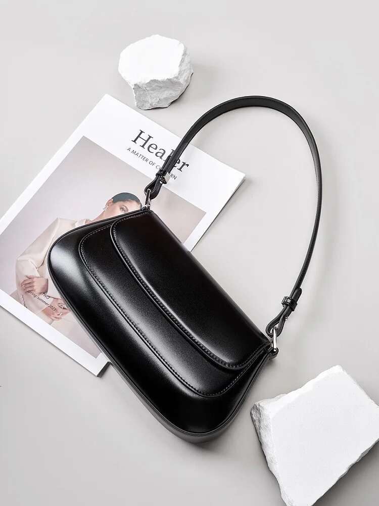 100% Genuine Women Shoulder Korean Style Ladies Cow Leather Crosssbody Armpit Bag Handbag For Street Shopping