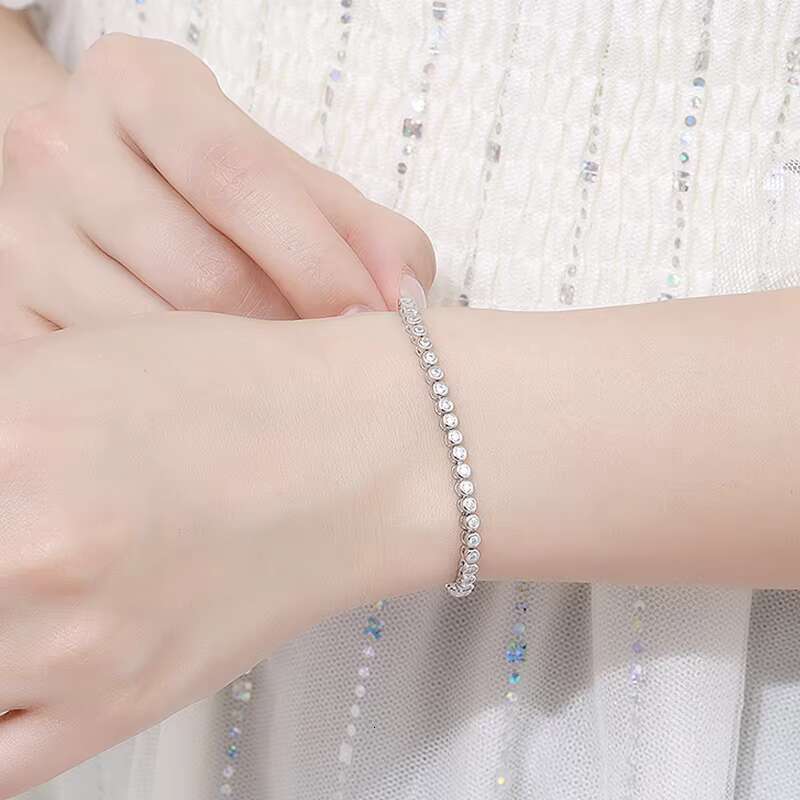 Factory Wholesale D Color Vvs1 GRA Certificate 2mm Moissanite Bracelet Fashion Bracelet Moissanite Bracelet Women