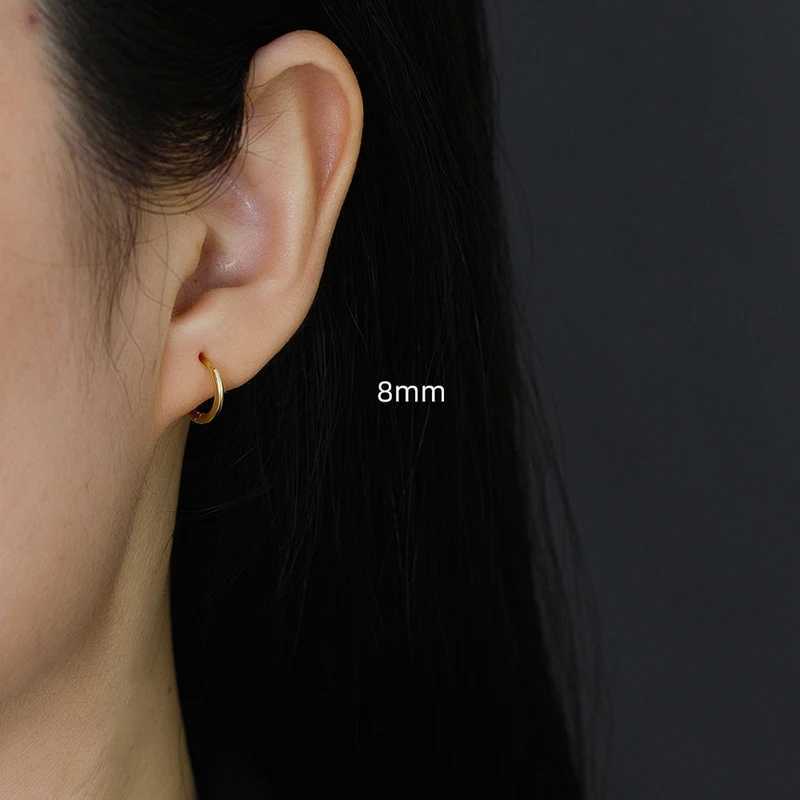 WANTME 925 Sterling Silver Fashion Simple Huggies Ear Buckle Accessories Minimalist Charm Ear Hoop Earrings for Women Jewelry Z250408