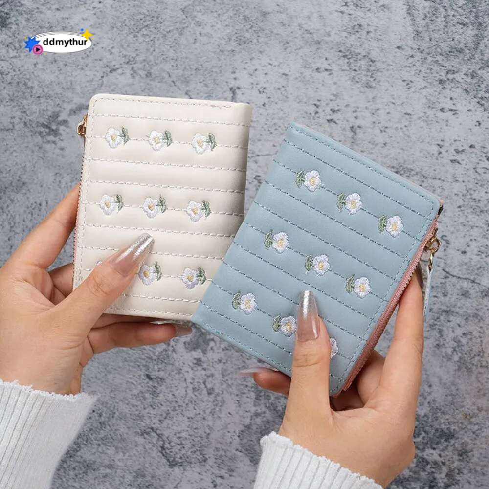 PU Leather Short Wallet New Mini Zipper Money Bag Solid Color wer Card Holders Girl ddmythur