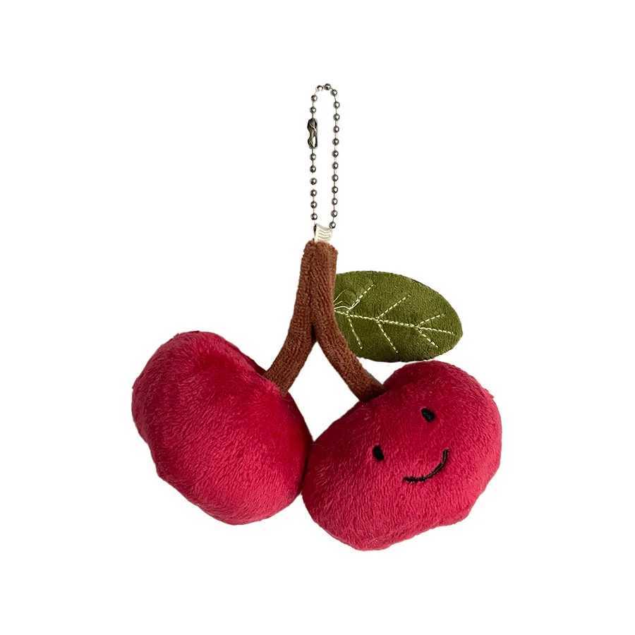 1Pc Kaii plush simulated cherry keychain toy stuffed toy keychain pendant backpack padlock decorative bag giftXJ250409