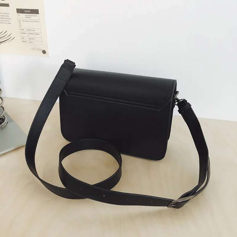 Black Shoulder Retro Square PU Leather Men S Small Messenger Phone With Adjustable Strap Male Crossbody Bag