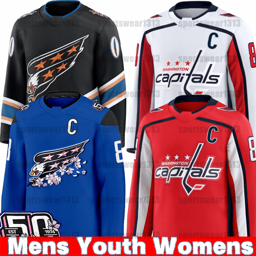 Capitals Jersey Alex Ovechkin Jersey Washiington Hockey Jerseys #17 DylanS Strome #80 Pierre-Luc Dubois #21 Aliaksei Protas