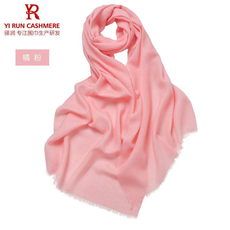 K346 Inner Mongolia spring and summer pure wool plain scarf SWR0012 ladies' fine spinning thin monochrome light wool shawl