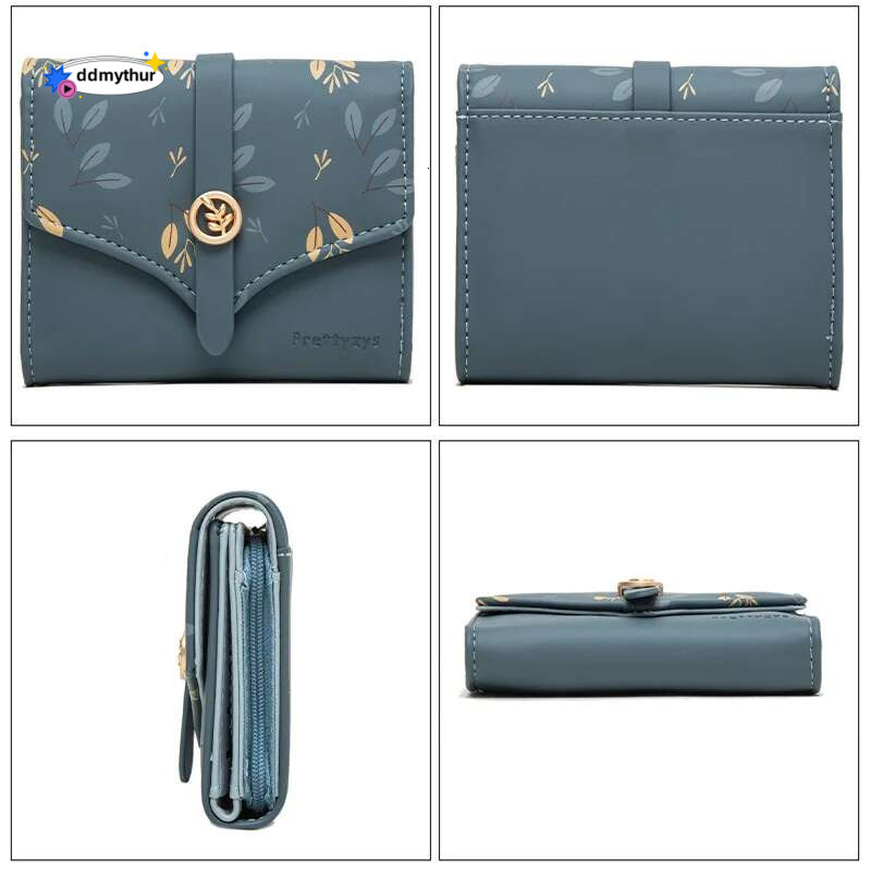Female New Women Printing Wallet Short Change Purse Handbag For Coins Cards Cash PU Leather Coin Pocket Cartera Mujer ddmythur