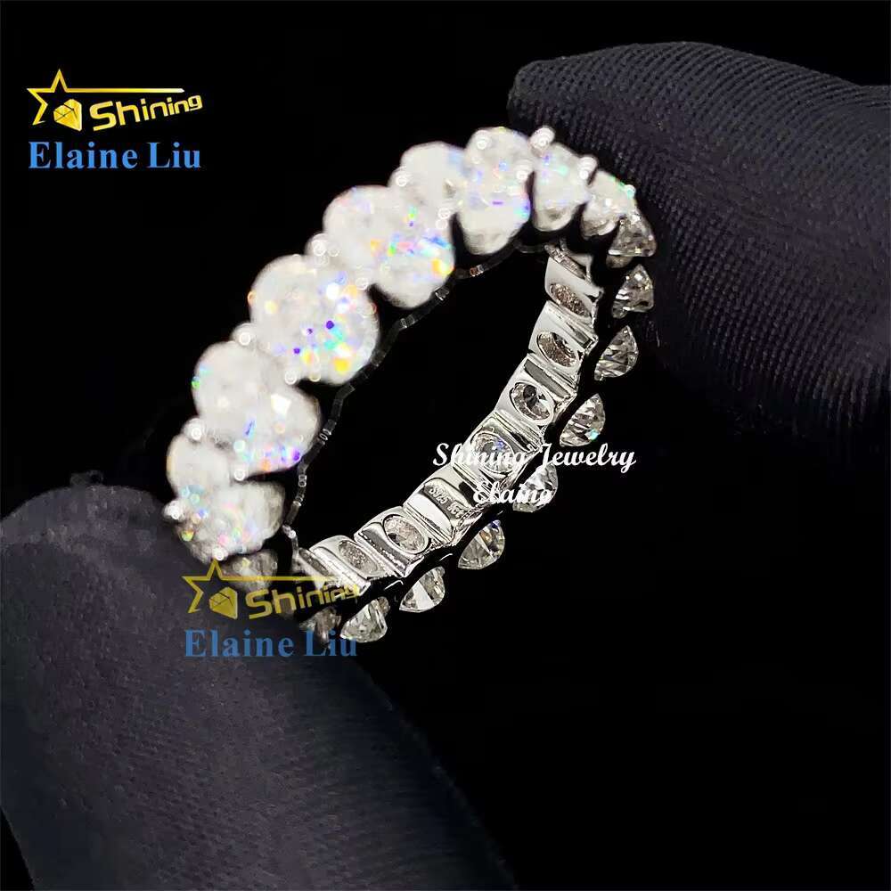 High Quality Luxury Hip Hop Cz Zircon or Vvs Moissanite Custom Fine Jewelry Rings