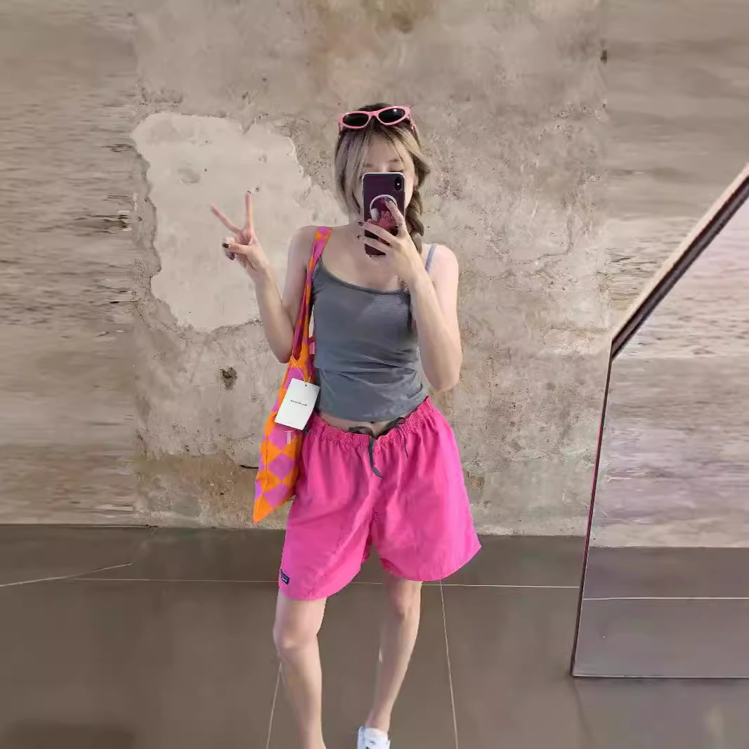 2025S Designer Shorts For Women Dopamine Work Women S Summer New Quick Drying Casual Sports Five Quarter High Waist Slimming Wide Leg Short Pants Tren