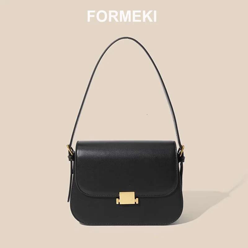 Formeki Women's Real Leather Concise Tofu Shoulder For Women Underarm Bag
