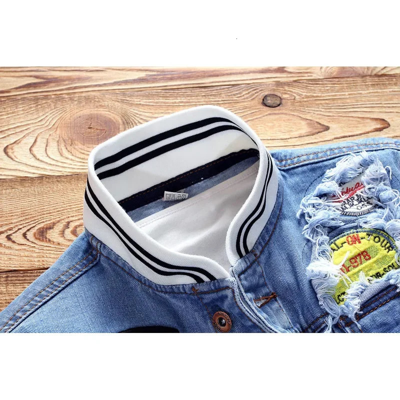 Autumn and winter Japanese fashion jacket casual loose fit suitable for students cool denim mens Harajuku Bf style 250409