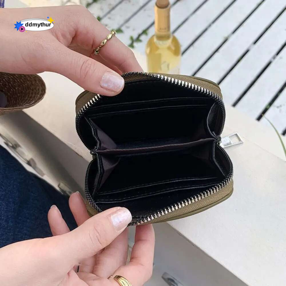 Folded Coin Purse Fashion PU Zipper Women Handbag Solid Color Short Wallet Female ddmythur