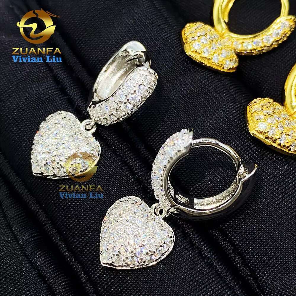 Fashion Jewelry Luxury Diamond Women Jewelry Sterling Silver Wholesale Price Vvs Moissanite Earrings