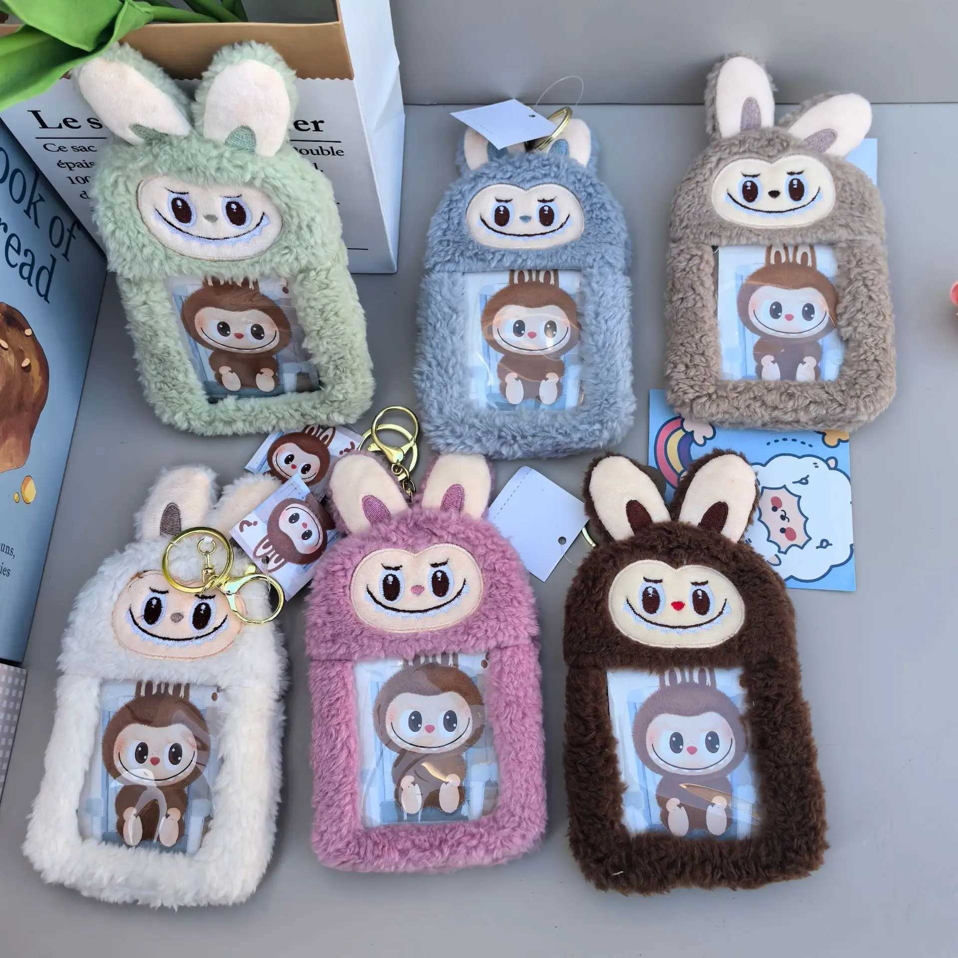 1 cartoon plush wallet card bag plush small wallet bank card storage bagXJ250409
