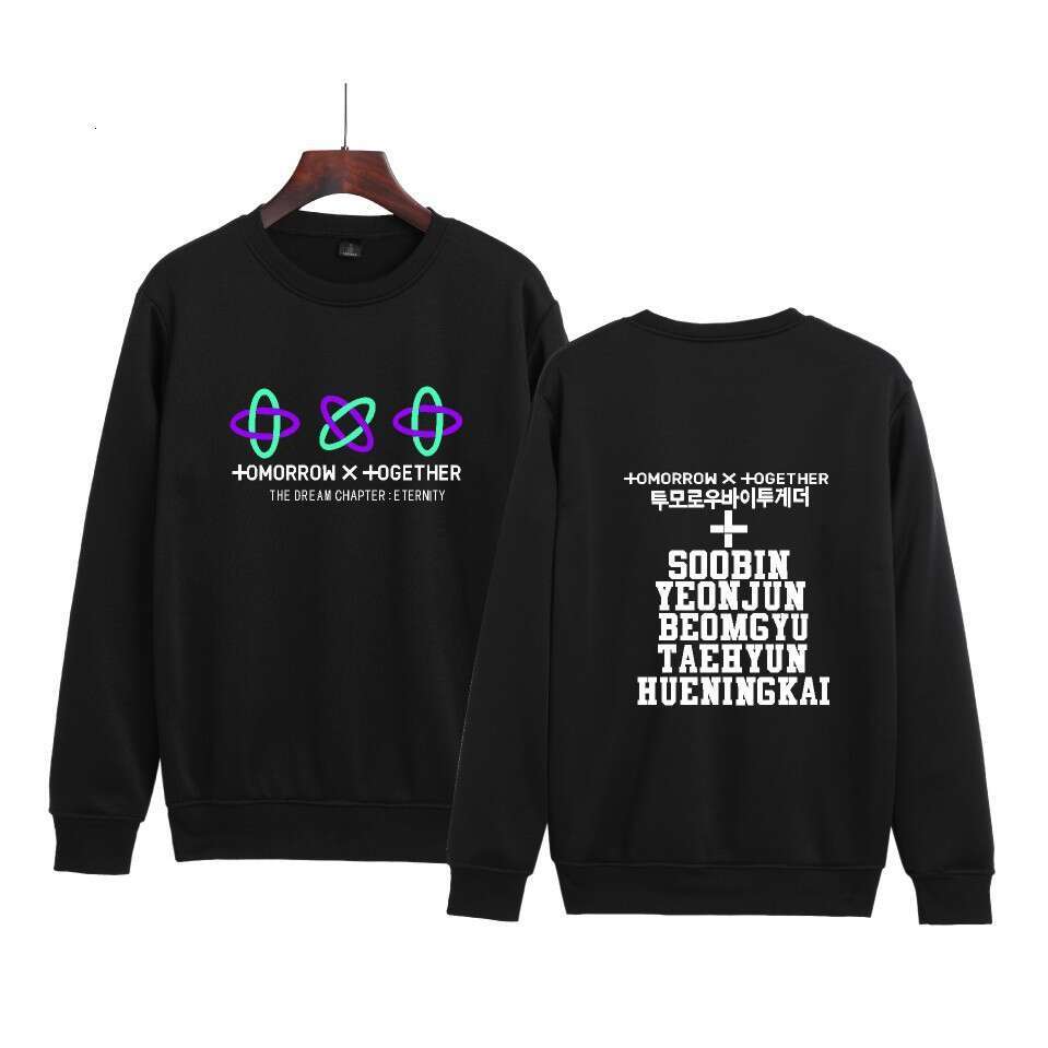 Designer clothing New Korean group combination peripheral men's and women's round neck casual loose couple hoodie