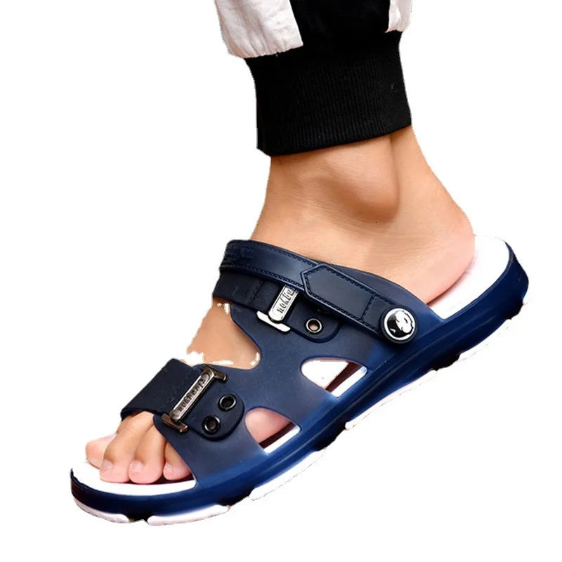 Summer Sandals Men Slippers Outdoor Beach Casual Shoes Zapatos De Hombre Indoor Durable Anti Slip Peep Toe 250403