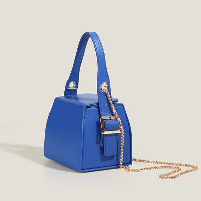 Fashion Leather Small Shoulder Crossbody Women's Square Box Handbag 2023 Daily Commute Bag Party Wedding Clutch Purse