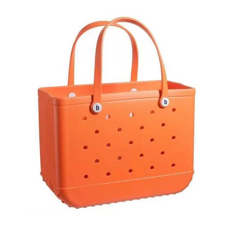 Outdoor Beach Bag EVA Printed Basket Hollow Water Filter Hole Portable Storage Bag Wens Handheld Shoder Bag Large Capacity Z250409
