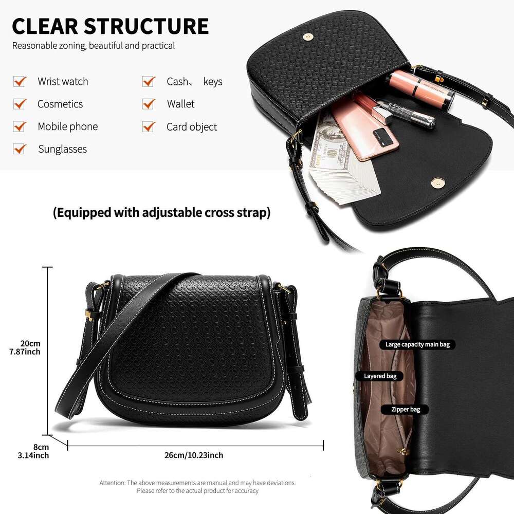 CHCH Saddle New Emed Flip Small Square Simple Business Women's Crossbody Bag