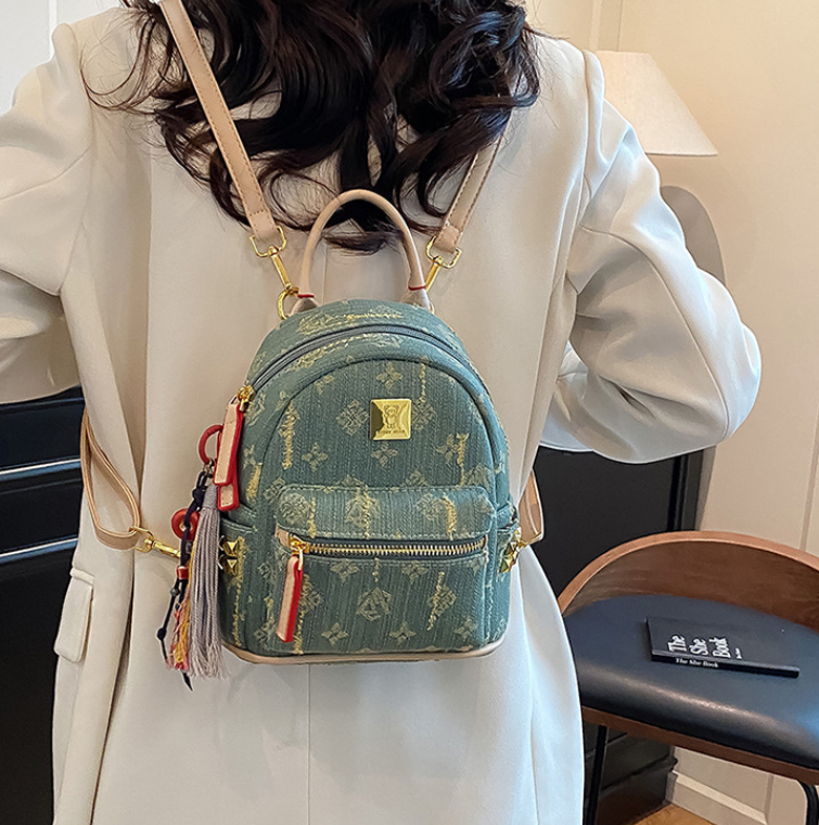 Free Shipping Backpack Set Retro Luxury Style Exquisite Large & Small Combination Daily Outing Versatile Practical Backpack