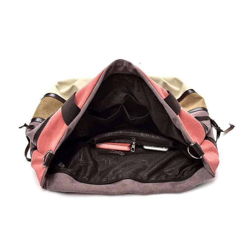 2024 Women's Casual Canvas Shoulder Messenger Crossbody Bag Tote Bags Handbag Vintage Ing Plaid Large Capacity