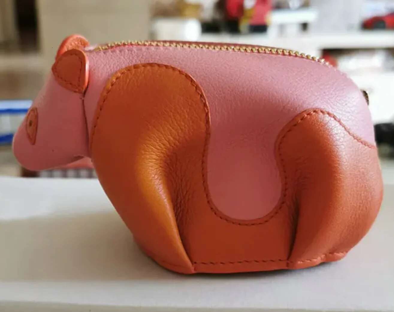 Personalized Panda Coin Purse Wallet Genuine Leather Animal Fun Creative Bags Gifts Designer Customization Initial/Name